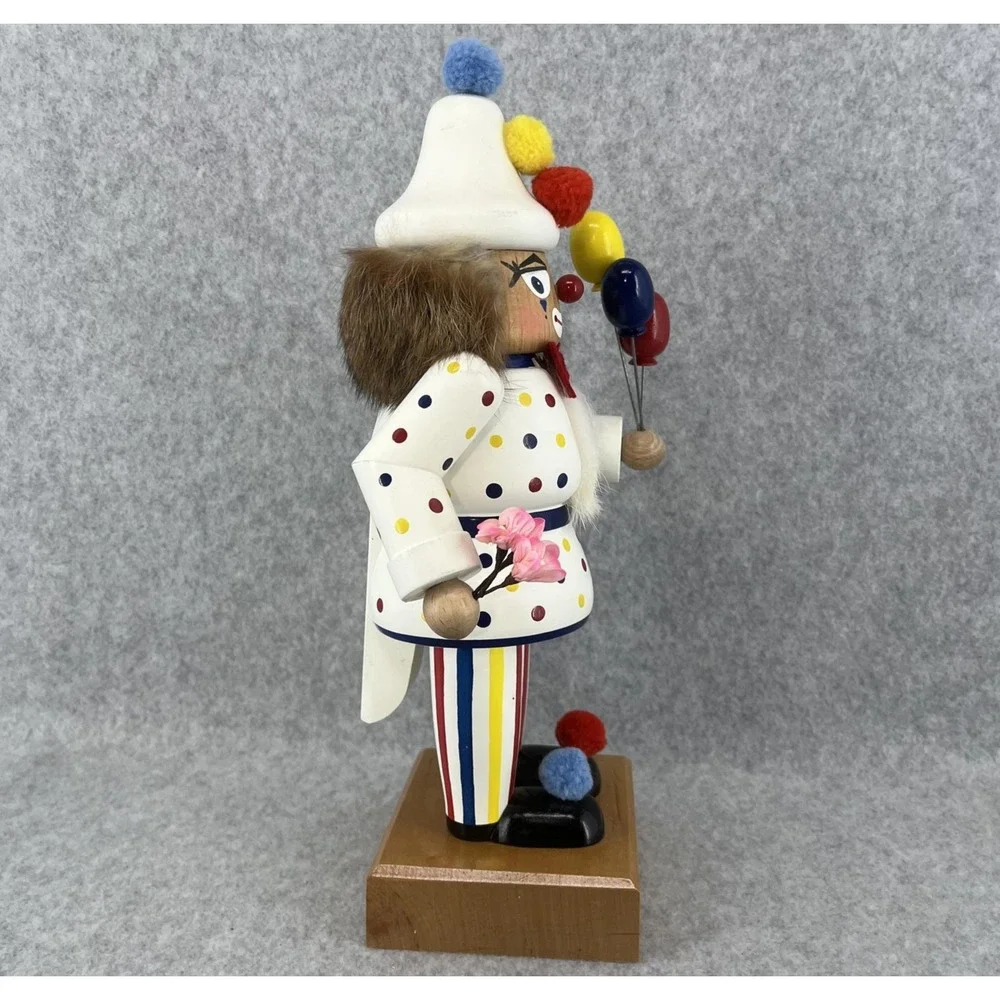 KWO Clown Nutcracker Balloons Germany Signed‎ Em Merck Wood Old World Christmas